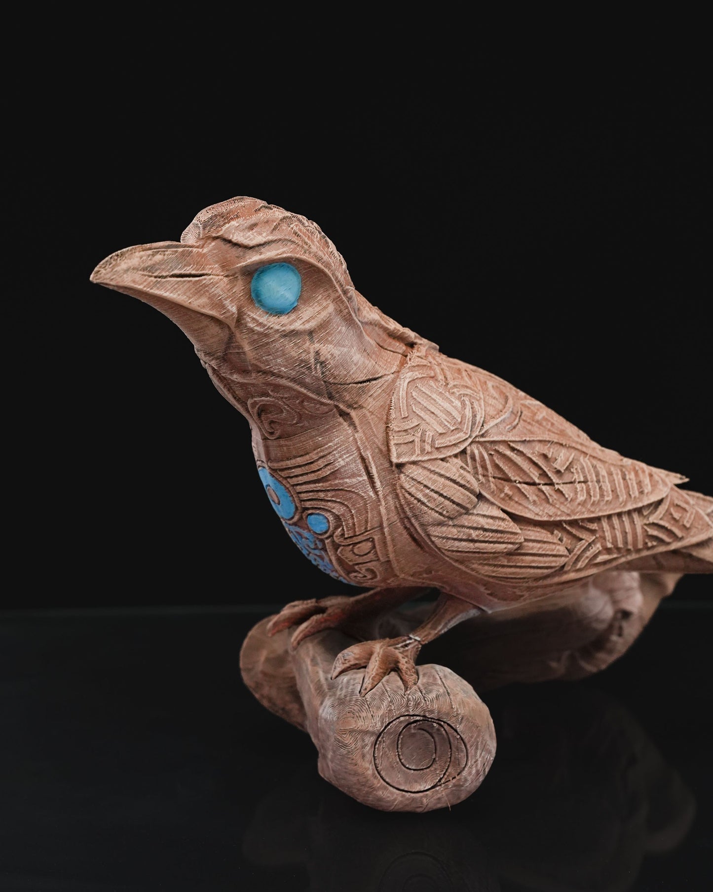 Muninn on a Branch (Wall Mount)