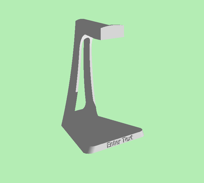 Headphone Stand With Custom Text