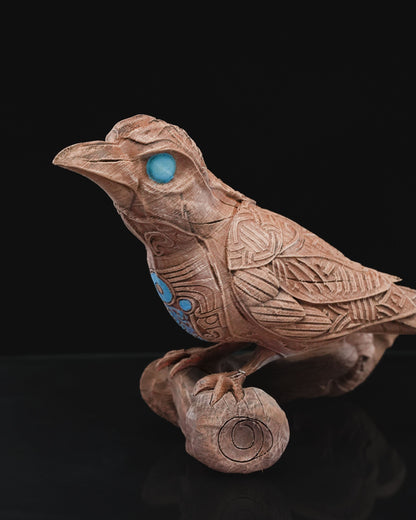 Muninn on a Branch (Wall Mount)