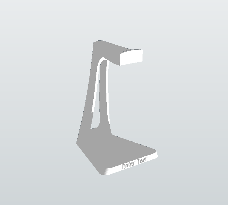 Headphone Stand With Custom Text